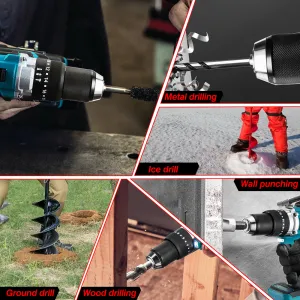 Najvýkonnejšia v našej ponuke ONEVAN 200 Nm 13mm bezuhlíková elektrická vŕtačka masívny skrutkovač vhodná pre batériu Makita 18V Batéria: Bez batéria
