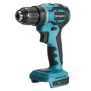 Drillpro akumulátorový elektrický skrutkovač, vrtačka bez príklepu pre batériu Makita 18V Batéria: Bez batérie