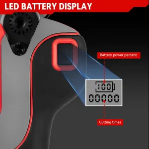 OneVan vysoko kvalitné bezuhlíkové elektrické záhradné nožnice 4 hrúbky strihu do 30mm + pevná taška 2x batérie v cene. Vhodné pre batériiu MAKITA 18V Batéria: 2ks batéria