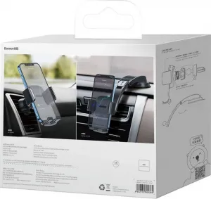 Držiak do auta Baseus Easy Control Clamp s ramenom SET čierny
