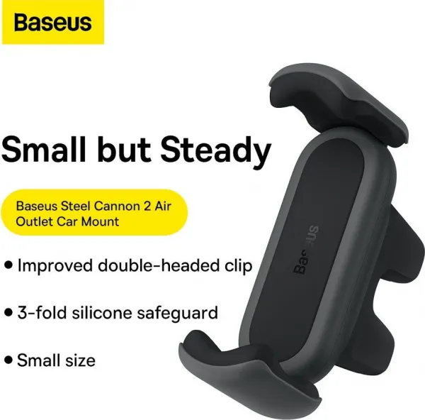 Baseus Steel Cannon 2 držiak do auta (čierny) 036237