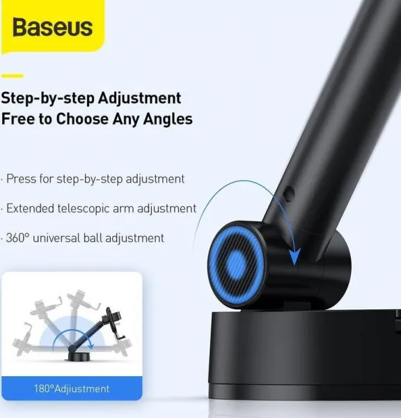 Držiak do auta Baseus Simplism Gravity (na palubnú dosku), čierny
