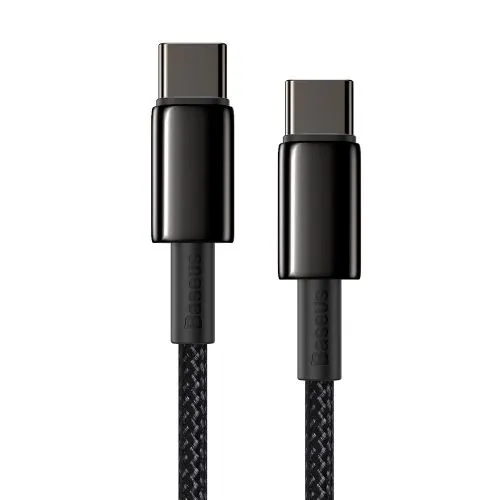 Baseus Tungsten Gold kábel USB-C na USB-C, 100 W, 2 m (čierny) 024651