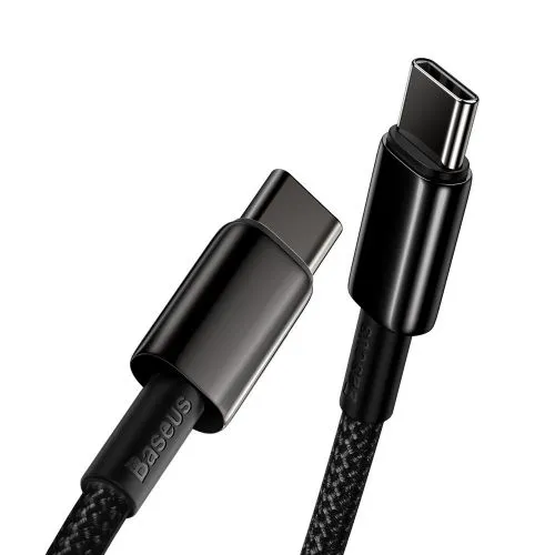 Baseus Tungsten Gold kábel USB-C na USB-C, 100 W, 2 m (čierny) 024651
