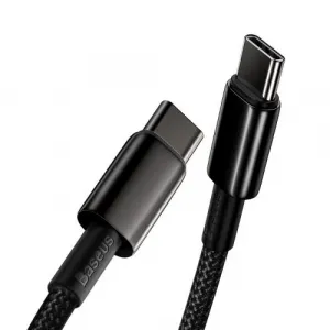 Baseus Tungsten Gold kábel USB-C na USB-C, 100 W, 2 m (čierny) 024651