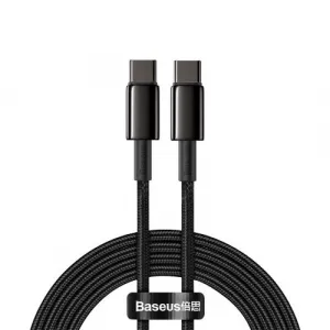 Baseus Tungsten Gold kábel USB-C na USB-C, 100 W, 2 m (čierny) 024651