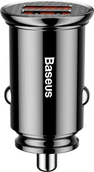 Baseus Circular 2xUSB QC3.0 5A 30W nabíjačka do auta (čierna) 017493