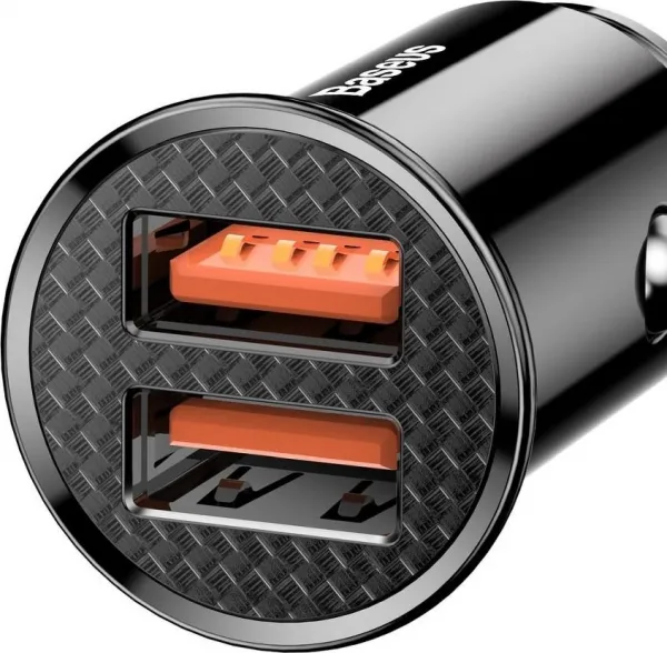 Baseus Circular 2xUSB QC3.0 5A 30W nabíjačka do auta (čierna) 017493