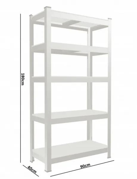 DomTextilu Regálčiernejfarbys5policami90x180x40cm 51078