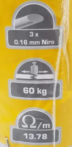 JAKS VODIVÉ LANKO BASIC 250M, 0,16 X 3 NIRO, BIELE