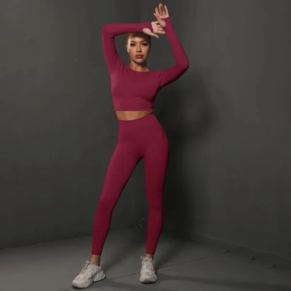 Legínovo Push-up fitness set červený Veľkosť: S