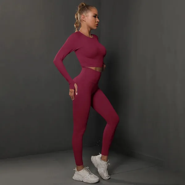 Legínovo Push-up fitness set červený Veľkosť: S