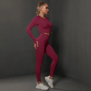 Legínovo Push-up fitness set červený Veľkosť: S