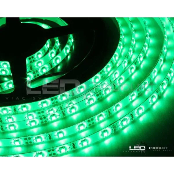 LEDprodukt 5m LED pásik 60LED/m vodeodolný SMD2835 4,8W/m zelený IP65 12V