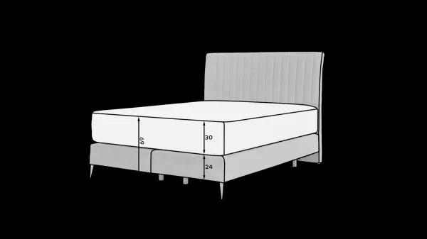 ArtElta Manželská posteľ BLANCA Boxspring | 140 x 200 cm Farba: Lukso 38