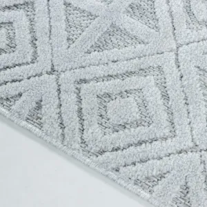 Šnúrkový koberec Bahama ornament krémový / sivý