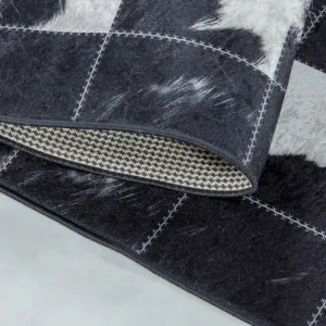 Koberec Fiesta Patchwork čierny / krémový