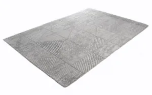 Koberec 3D Anett trojuholníky, sivý
