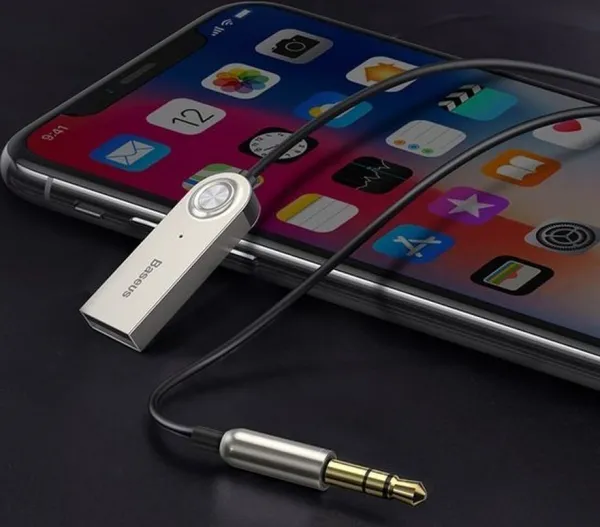 Baseus USB, AUX Bluetooth 5.0 audio adaptér (čierny) 018738