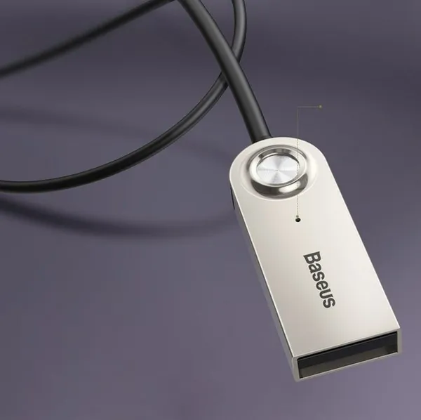 Baseus USB, AUX Bluetooth 5.0 audio adaptér (čierny) 018738
