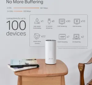 TP-Link AC1200 Whole-home Mesh WiFi Powerline System Deco P9(3-pack)