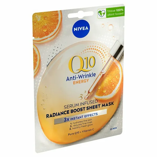 NIVEA Q10 Energy protivrásková plátenná maska 1 ks