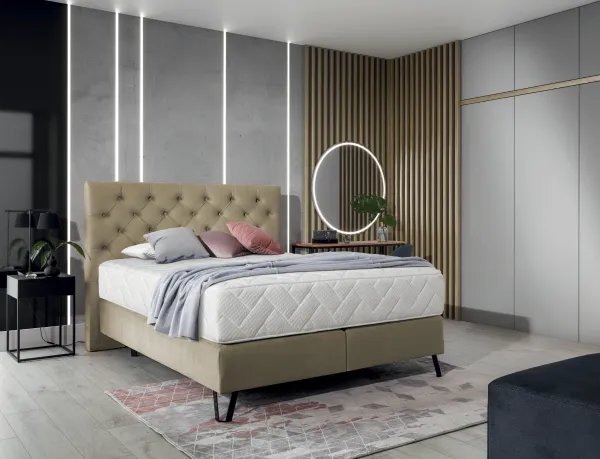 ArtElta Manželská posteľ CORTINA Boxspring | 140 x 200 cm Farba: Nube 22