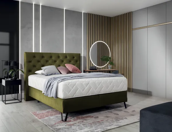 ArtElta Manželská posteľ CORTINA Boxspring | 140 x 200 cm Farba: Nube 22