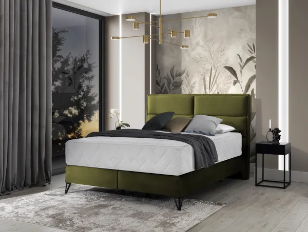 ArtElta Manželská posteľ SAFIRO Boxspring | 140 x 200 cm Farba: Nube 20 