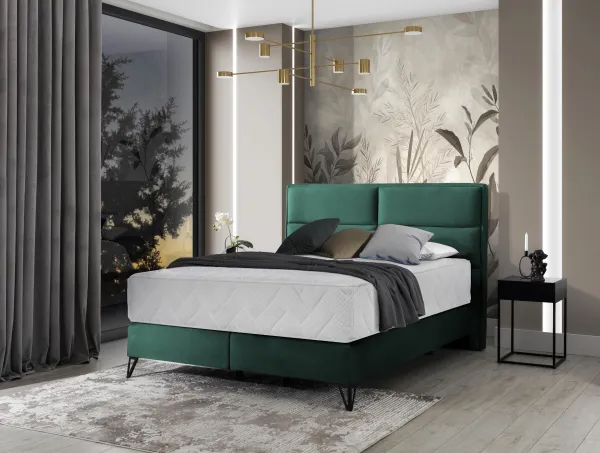 ArtElta Manželská posteľ SAFIRO Boxspring | 160 x 200 cm Farba: Nube 33