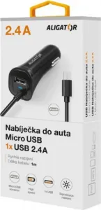 Aligator nab. do auta 2xUSB výstupem 2,4A, černá