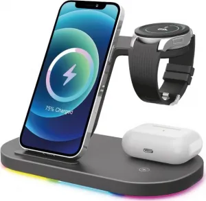 Aligator Stanice Smart Station S s bezdrátovým nabíjením 3v1, 15W