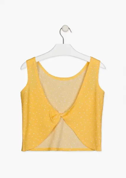 LOSAN Žlté krátke tielko s holým chrbátom Veľkosť: 164