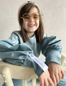 Bebesito puf tepláková súprava Baby blue Veľkosť: 80/86