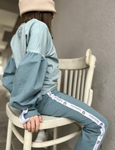 Bebesito puf tepláková súprava Baby blue Veľkosť: 80/86