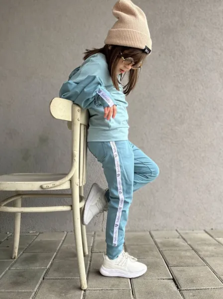 Bebesito puf tepláková súprava Baby blue Veľkosť: 80/86