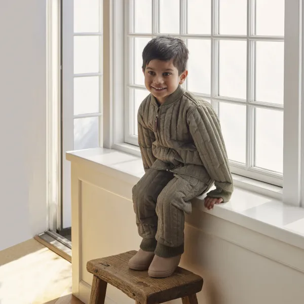 Thermo set EnFant zelené listy Moss Green Veľkosť: 122