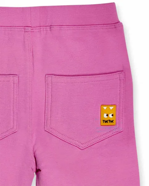 TUC TUC Dievčenské legíny s nohavicovým vzhľadom fuchsia Veľkosť: 98