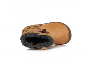Detská zimná zateplená celokožená obuv D.D.Step chocolat Veľkosť nohy: 30