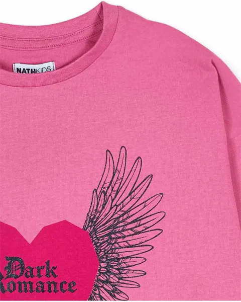 nath kids Tričko s dlhým rukávom ružové ANGEL Veľkosť: 140