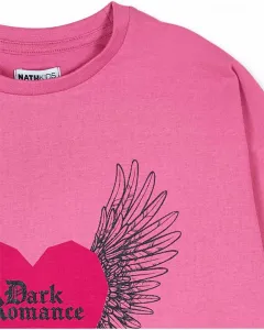 nath kids Tričko s dlhým rukávom ružové ANGEL Veľkosť: 140