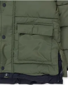 Zimná páperová bunda chlapec Nath Kids zelená Veľkosť: 146/152