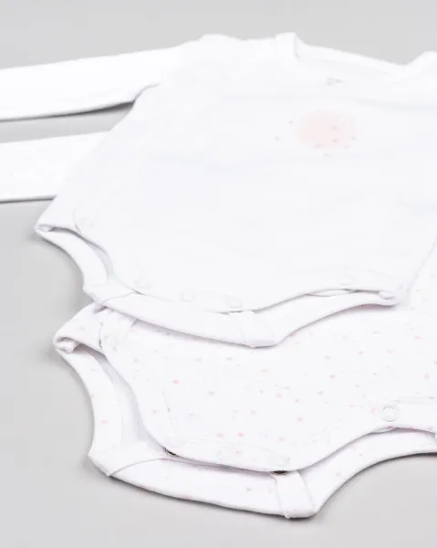 LOSAN Set pre novorodenca body rúžová hviezda Veľkosť: 80