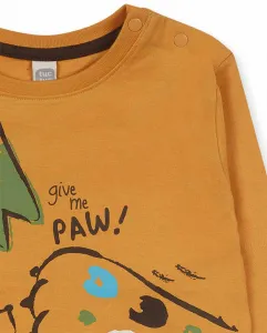 TUC TUC Chlapčenské tričko s dlhým rukávom mustard friends Veľkosť: 128