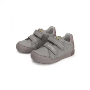 D.D.Step Dievčenské kožené topánky Light Grey Veľkosť nohy: 28