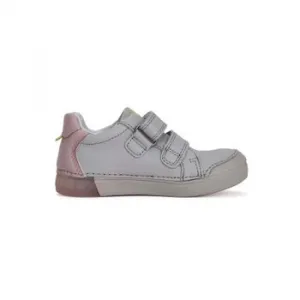 D.D.Step Dievčenské kožené topánky Light Grey Veľkosť nohy: 28