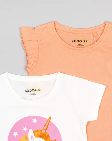 LOSAN Dievčenské tričko 2 pack Veľkosť: 98
