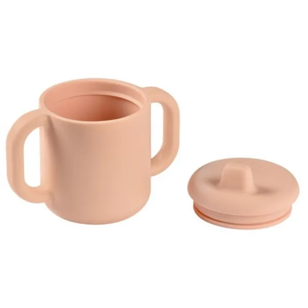Beaba Hrnček s náustkom a držadlami silikónový Pink
