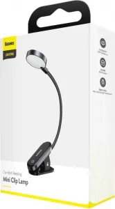 Baseus (DGRAD-0G) Comfort Reading Mini Clip Lamp - tmavě šedá Varianta: uniwersalny