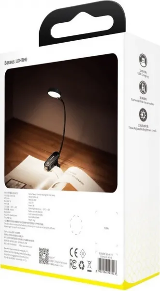 Baseus (DGRAD-0G) Comfort Reading Mini Clip Lamp - tmavě šedá Varianta: uniwersalny